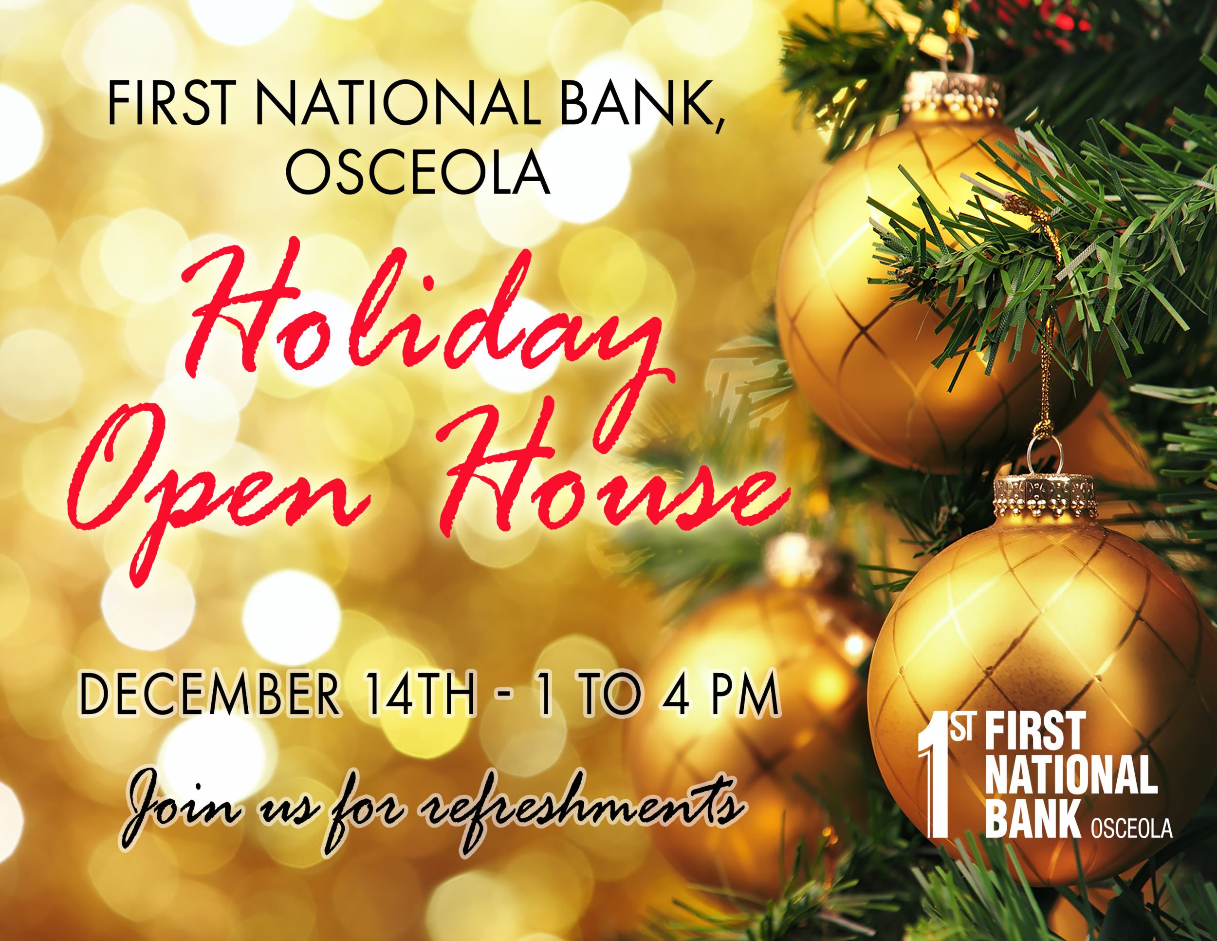 Osceola Holiday Open House First National Bank